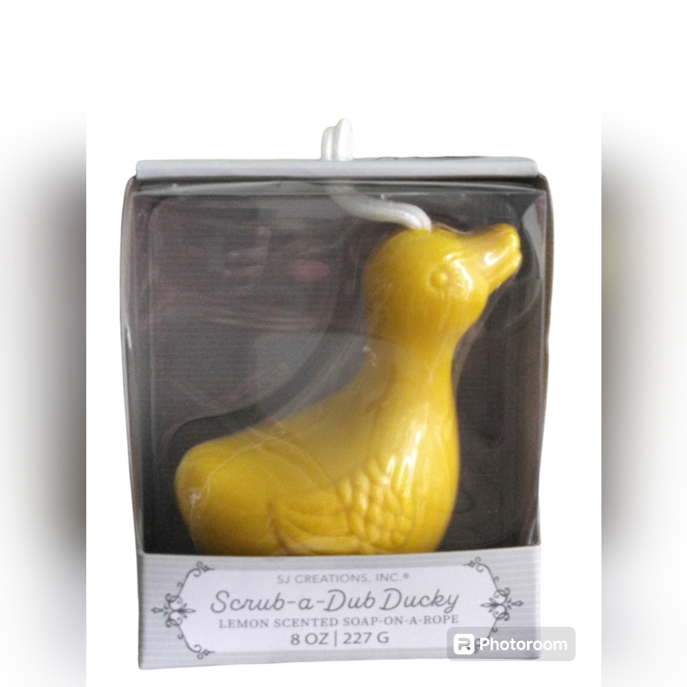 Lemon Scented Soap On A Rope Scrub -A- Dub Ducky